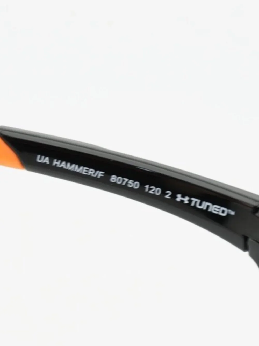 Under Armour UA HAMMER/F 0807 50 Sunglasses Black Shield Frame, Orange Lenses
